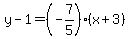 y-1=%28-7%2F5%29%28x%2B3%29