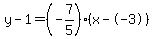 y-1=%28-7%2F5%29%28x--3%29