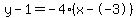 y-1=-4%28x--3%29