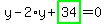 y-2%2Ay%2Bhighlight_green%28+34+%29=0