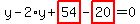 y-2%2Ay%2Bhighlight_red%28+54+%29-highlight_red%28+20+%29=0