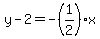 y-2=-(1/2)x