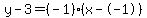 y-3=%28-1%29%28x--1%29