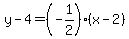 y-4=%28-1%2F2%29%28x-2%29