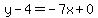 y-4=-7x%2B0