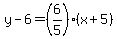 y-6=%286%2F5%29%2A%28x%2B5%29