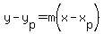 y-y[p]=m(x-x[p])