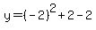y=%28-2%29%5E2%2B2-2