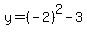 y=(-2)^2-3