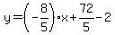 y=%28-8%2F5%29x%2B72%2F5-2