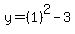 y=(1)^2-3
