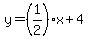y=(1/2)x+4