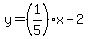 y=%281%2F5%29x-2
