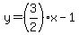 y=%283%2F2%29x-1