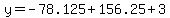 y=-78.125+156.25+3
