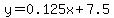y=0.125x%2B7.5