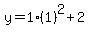 y=1%281%29%5E2%2B2