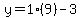 y=1(9)-3