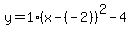 y=1(x-(-2))^2-4