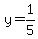 y=1%2F5