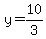 y=10/3