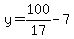 y=100%2F17-7