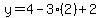y=4-3(2)+2