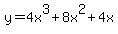 y=4x%5E3%2B8x%5E2%2B4x