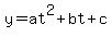 y=at^2+bt+c