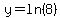 y=ln(8)