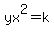 yx^2=k