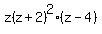 z%28z%2B2%29%5E2%28z-4%29