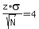 z*sigma/sqrt(N)=4