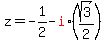 z=-1%2F2-red%28i%29%2A%28sqrt%283%29%2F2%29
