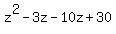 z^2-3z-10z+30