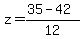 z+=+%2835-42%29%2F12