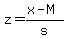 z+=+%28x+-+M%29%2Fs