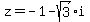 z+=+-1-sqrt%283%29%2Ai