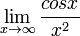 \lim_{x \to \infty}\frac{cos x}{x^2} 
