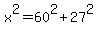%09x+%09%5E2%09=%0960%09%5E2%09%2B%0927%09%5E2