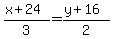 %0D%0A%28x%2B24%29%2F3+=+%28y%2B16%29%2F2%0D%0A