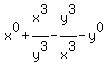 %0D%0Ax%5E0%2Bx%5E3%2Fy%5E3-y%5E3%2Fx%5E3+-+y%5E0