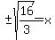 %22%22%2B-sqrt%2816%2F3%29=x