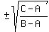 %22%22+%2B-+sqrt%28%28C-A%29%2F%28B-A%29%29