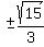 %22%22+%2B-+sqrt%2815%29%2F3