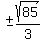 %22%22+%2B-+sqrt%2885%29%2F3