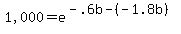 %221%2C000%22+=+e%5E%28-+.6b+-+%28-+1.8b%29%29
