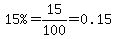 %2215%25%22=15%2F100=0.15