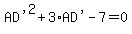 %22AD%27%22%5E2%2B3%2A%22AD%27%22-7=0