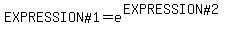 %22EXPRESSION%231%22=e%5E%28%22EXPRESSION%232%22%29